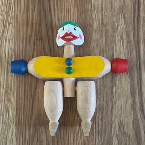 Colorful Wooden Clown Toy